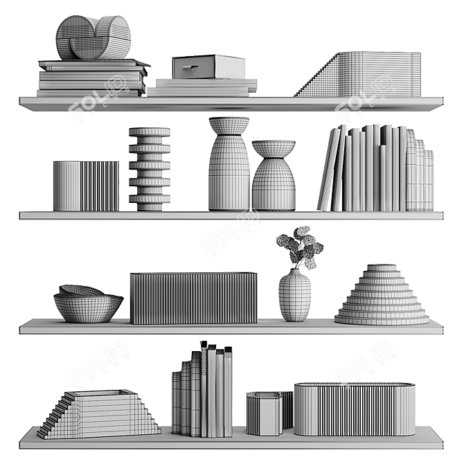 Urban Chic Decor Set 3D model image 5