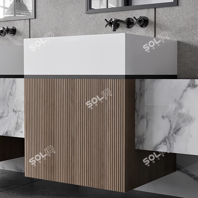 Modern Bathroom Furniture Set 16 3D model image 4