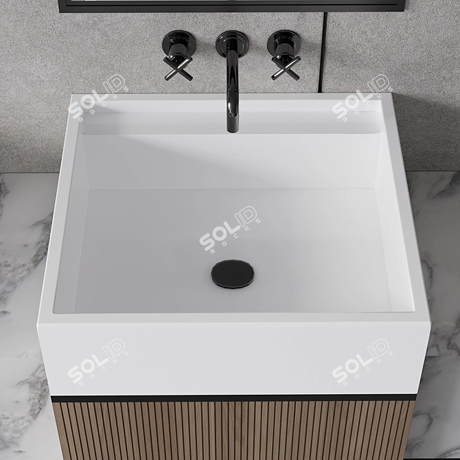 Modern Bathroom Furniture Set 16 3D model image 5