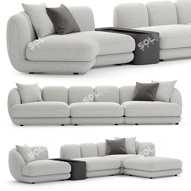 Stylish Sofa by elvemobilya 3D model image 1