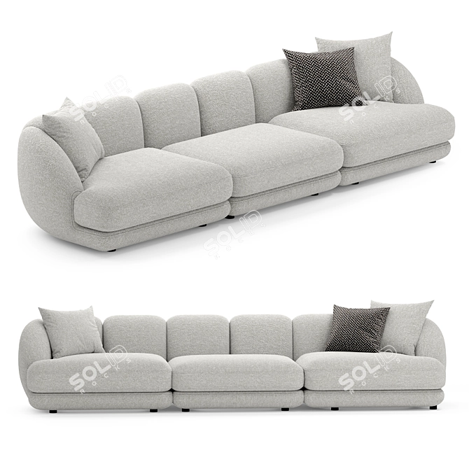 Stylish Sofa by elvemobilya 3D model image 4