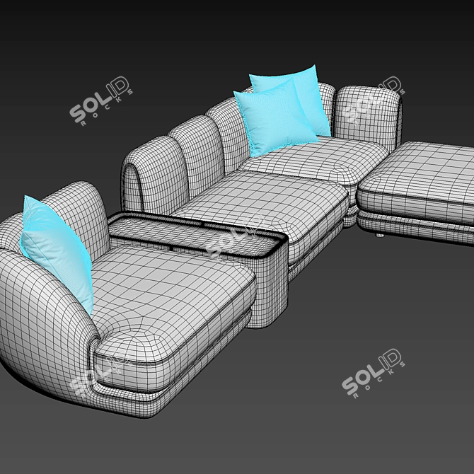 Stylish Sofa by elvemobilya 3D model image 7