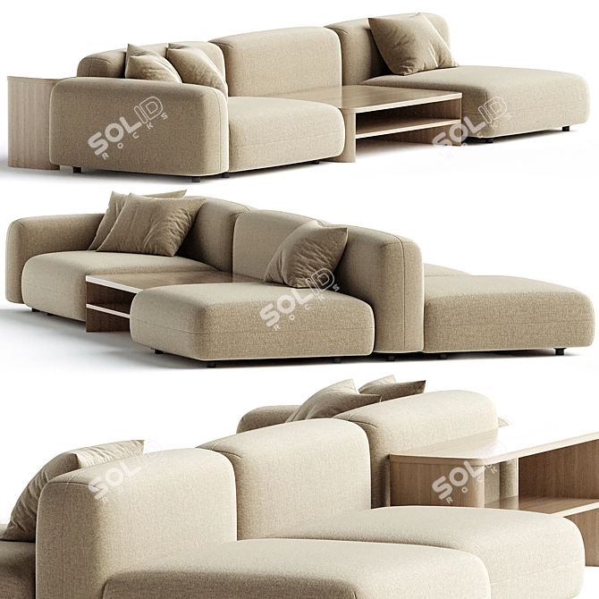 Tokio Sofa by Arflex 3D model image 1