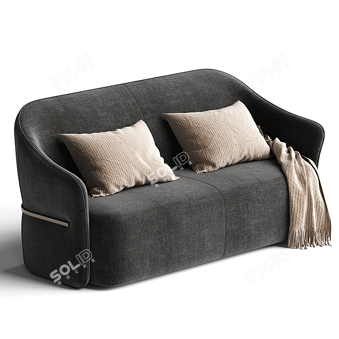 Elegant Madame Butterfly 2-Seater Sofa 3D model image 2