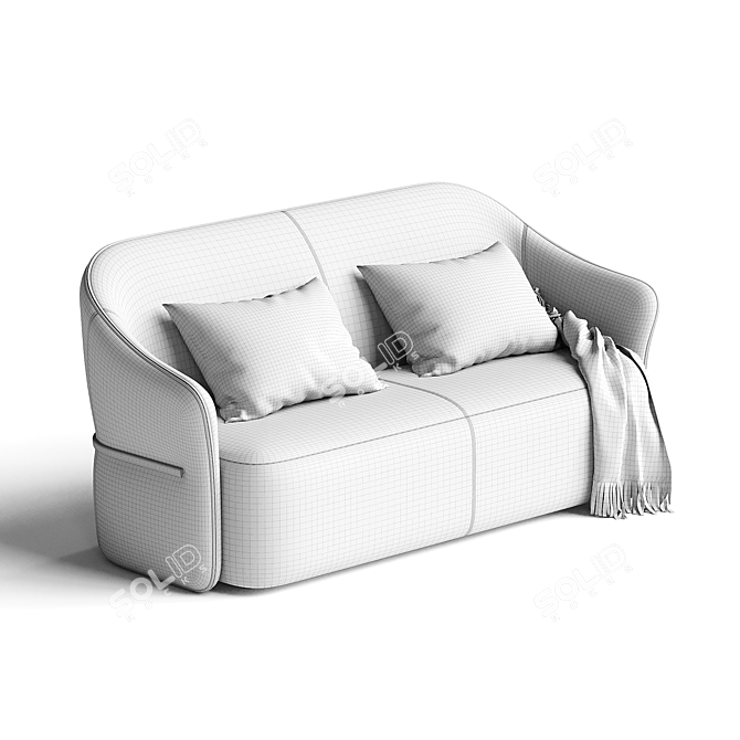 Elegant Madame Butterfly 2-Seater Sofa 3D model image 3