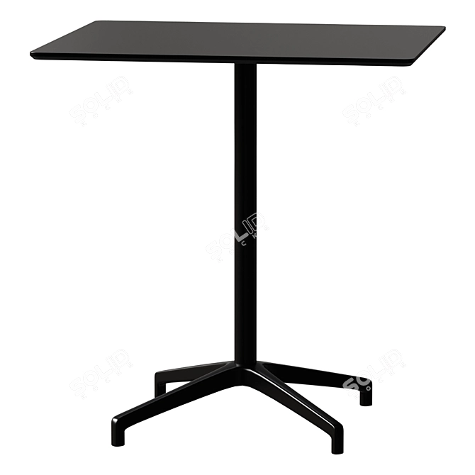 Rely ATD4 Black Dining Table 3D model image 3