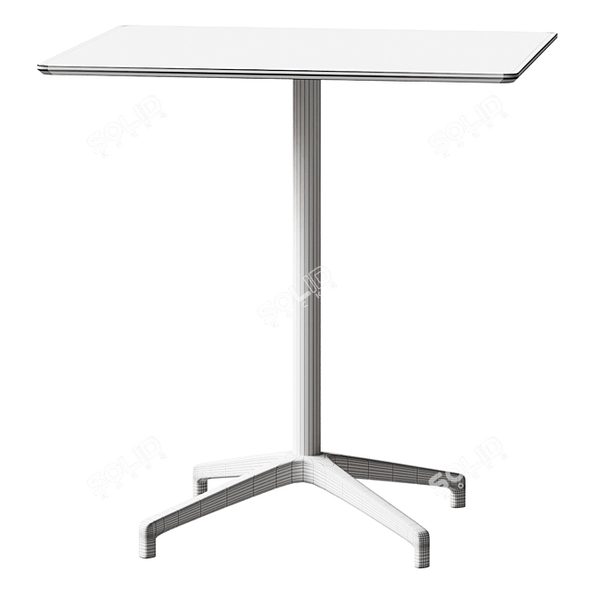 Rely ATD4 Black Dining Table 3D model image 4