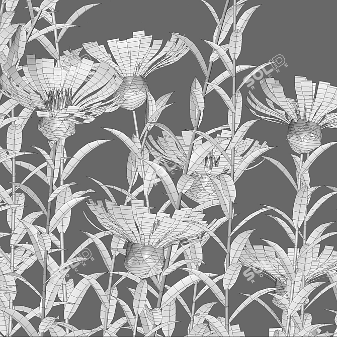 Versatile 3D Centaurea Plant Models 3D model image 4