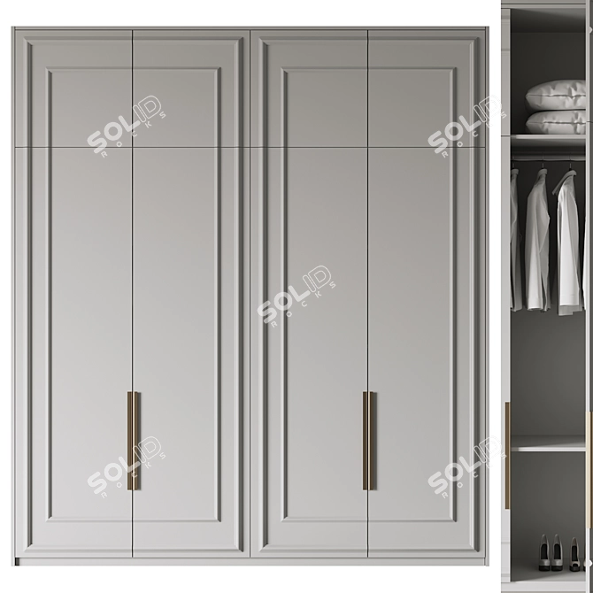 Customizable Wardrobe №18 3D model image 1