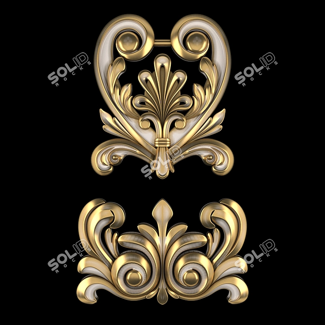 Elegant 3D Max Ornament Model 3D model image 3