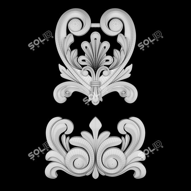 Elegant 3D Max Ornament Model 3D model image 5