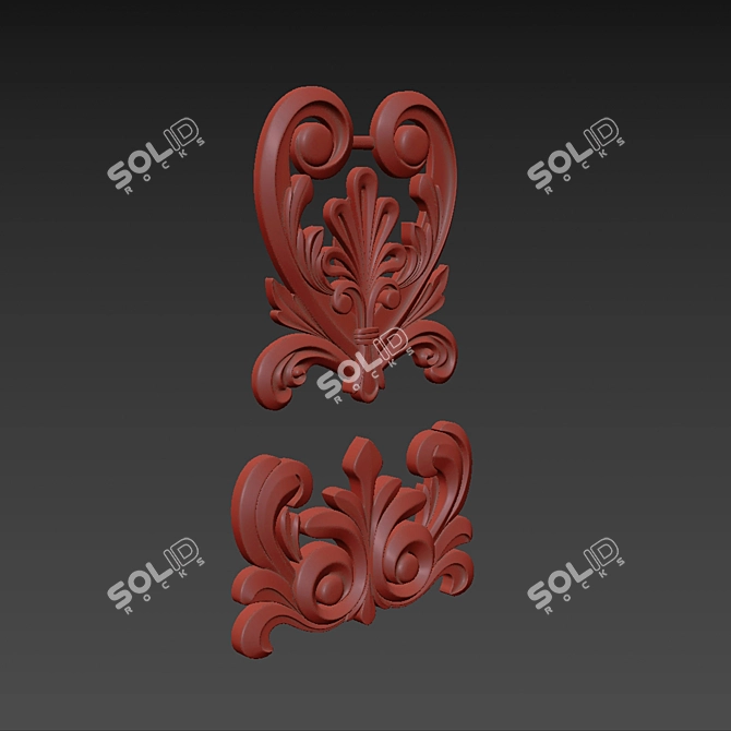 Elegant 3D Max Ornament Model 3D model image 6