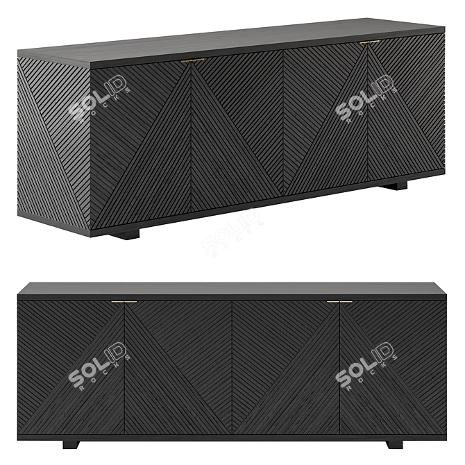 Dual Material Media Stand 3D model image 1