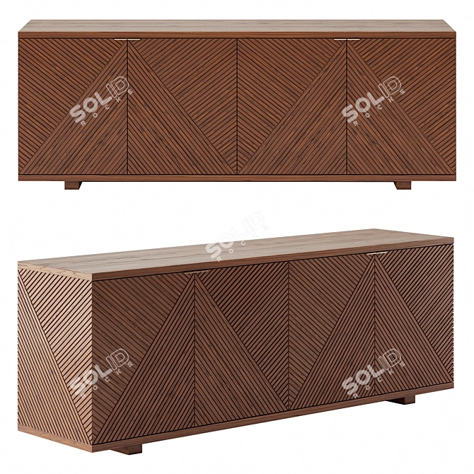 Dual Material Media Stand 3D model image 2