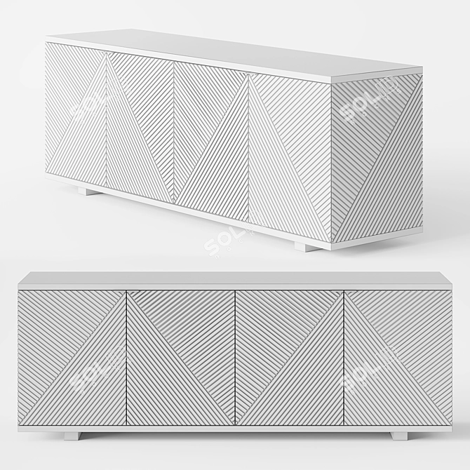 Dual Material Media Stand 3D model image 3