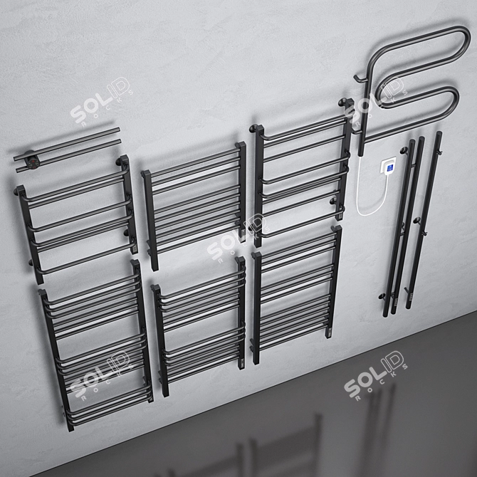 Terminus Towel Warmers Set 3D model image 6