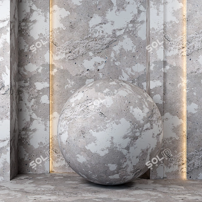 Concrete Seamless 4k PBR Textures 3D model image 1