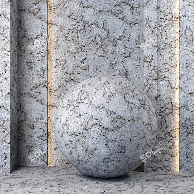 Concrete PBR Seamless Tile Textures 3D model image 1