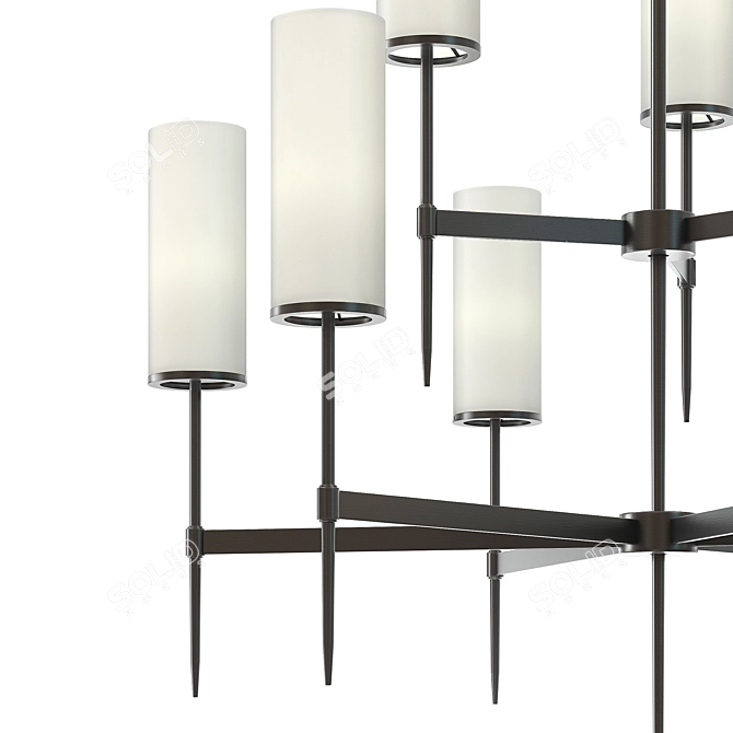 Elegant Coal Chandelier 3D Model 3D model image 2