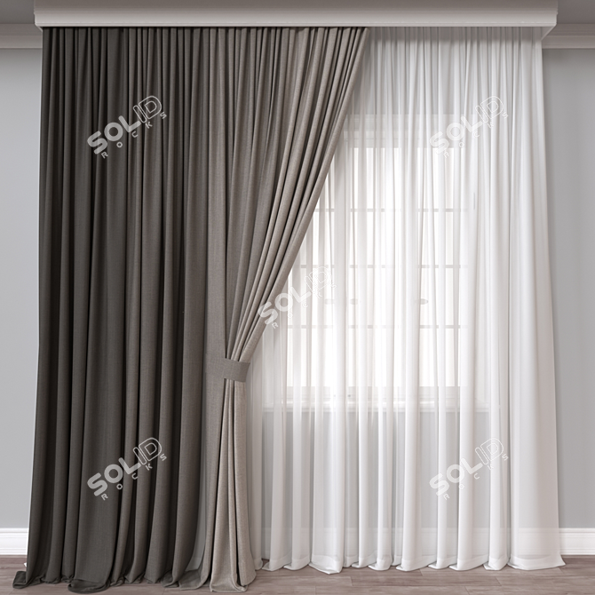 720 Curtain: Vray, Corona 3D Model 3D model image 1