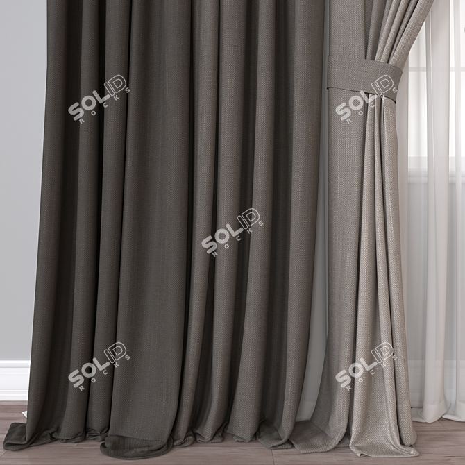 720 Curtain: Vray, Corona 3D Model 3D model image 2