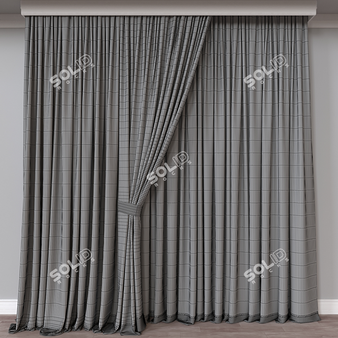 720 Curtain: Vray, Corona 3D Model 3D model image 4