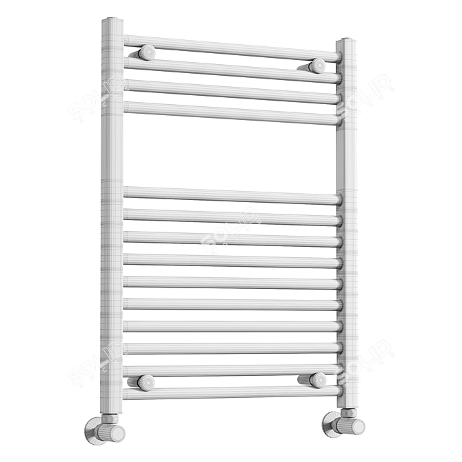 Brenton Chrome Heated Towel Rail 3D model image 3