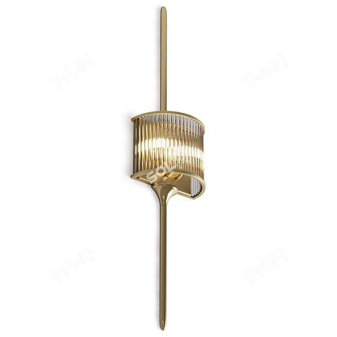 Modern Brass Wall Sconce 3D model image 1