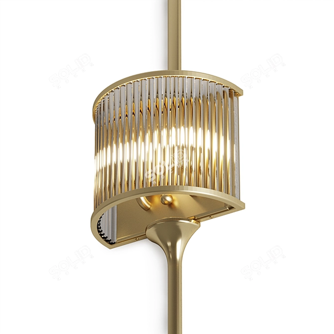 Modern Brass Wall Sconce 3D model image 3