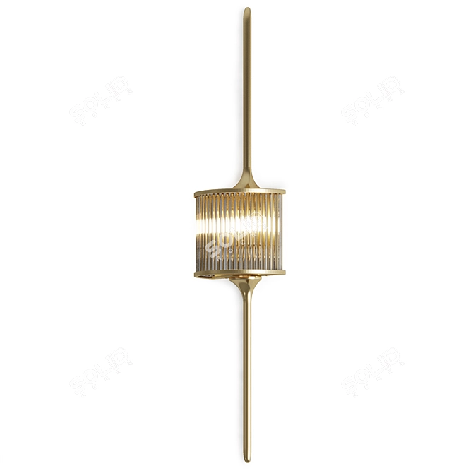 Modern Brass Wall Sconce 3D model image 4