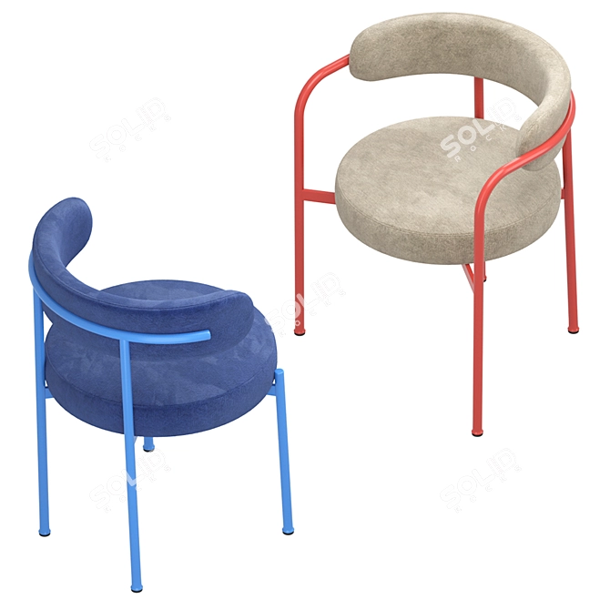 GIOTTO Job's Upholstered Chair 3D model image 5