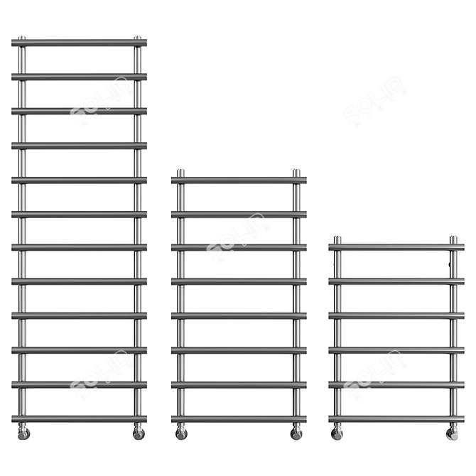  Sleek Designer Ladder Towel Rail 3D model image 2