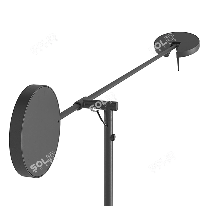 Modern Touch Black Floor Lamp 3D model image 5