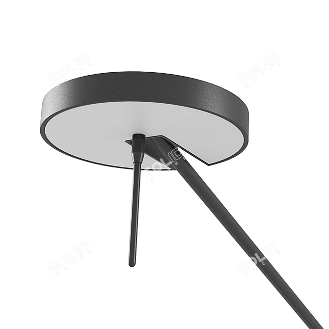 Modern Black LED Table Lamp 3D model image 4