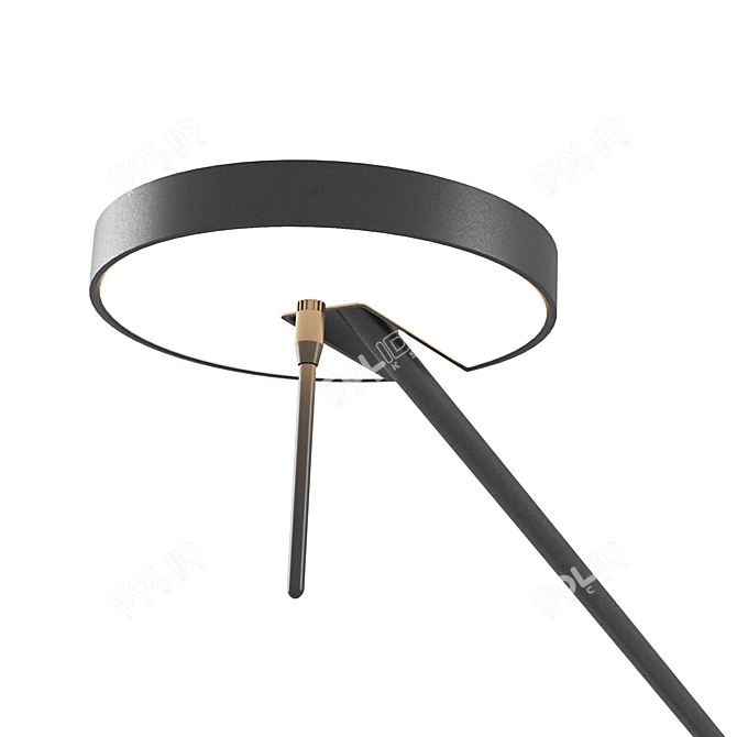 Modern Black LED Table Lamp 3D model image 5