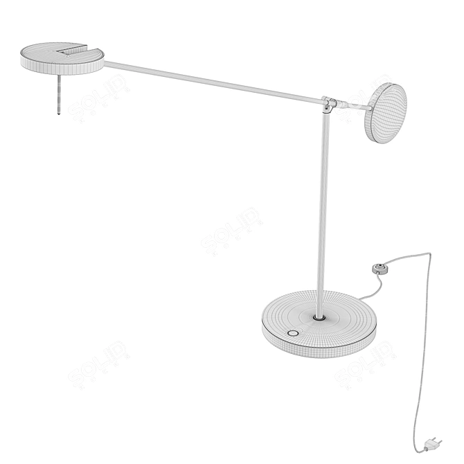 Modern Black LED Table Lamp 3D model image 7