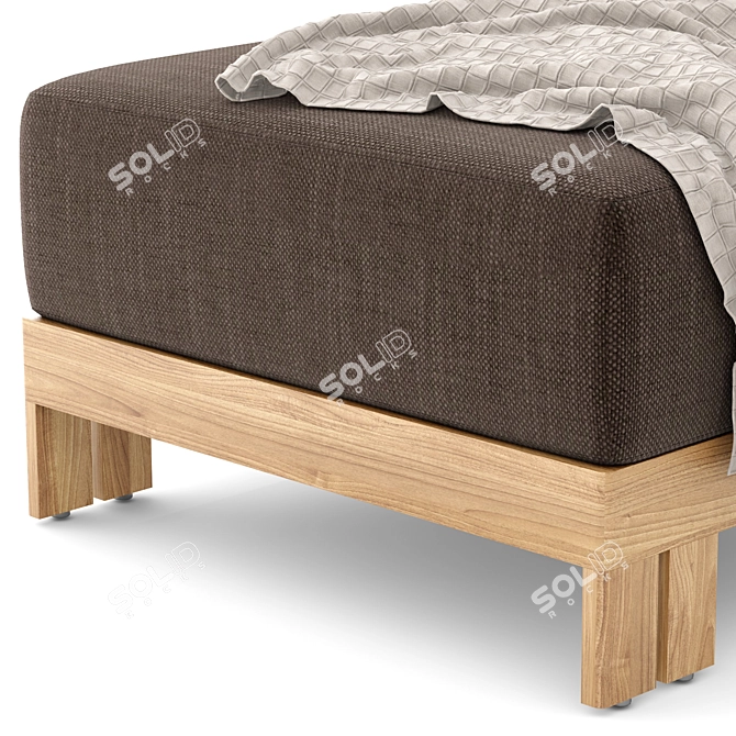 Matira Ottoman: Stylish Comfort 3D model image 2