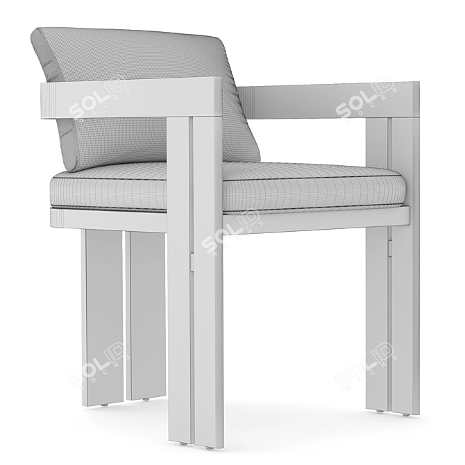 Modern Outdoor Dining Set 3D model image 7