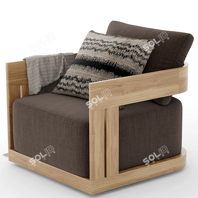 Swivel Lounge Chair: RH Matira 3D model image 4