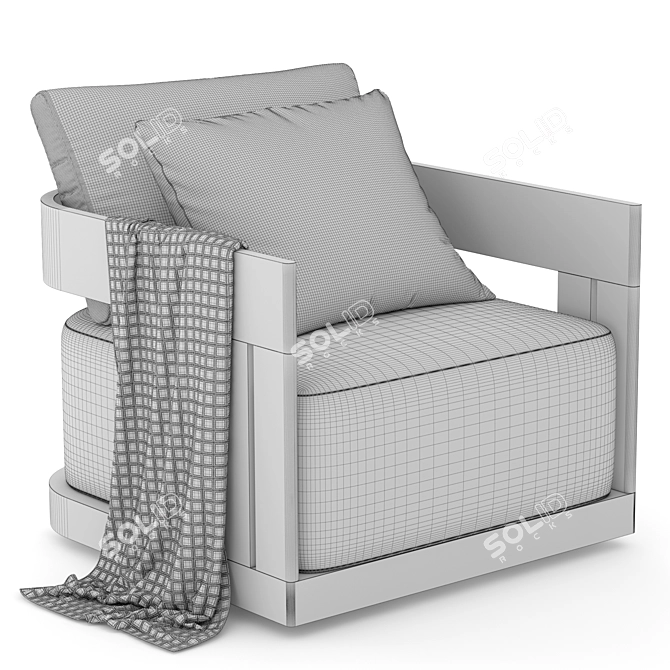 Swivel Lounge Chair: RH Matira 3D model image 5