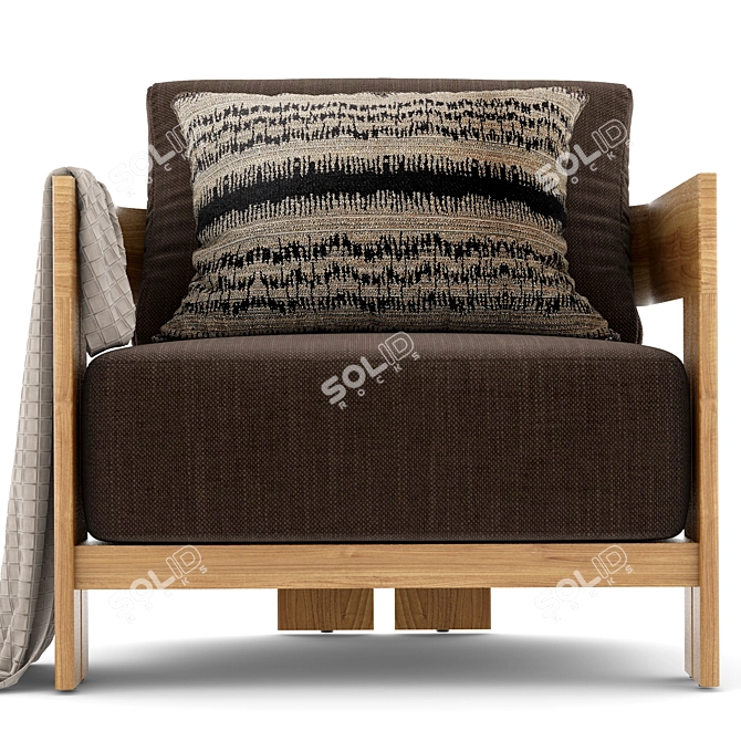 Luxury Modern RH Matira Armchair 3D model image 2