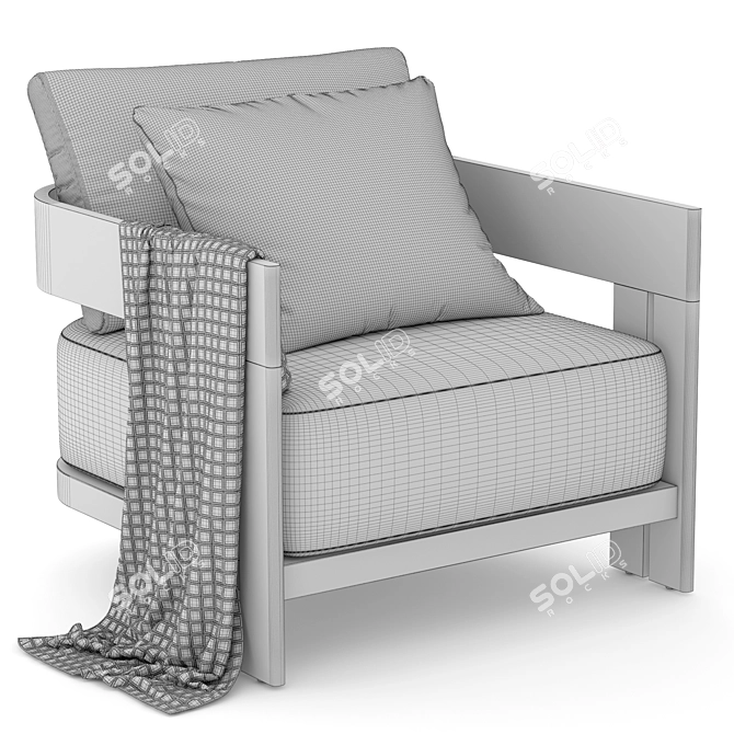 Luxury Modern RH Matira Armchair 3D model image 5