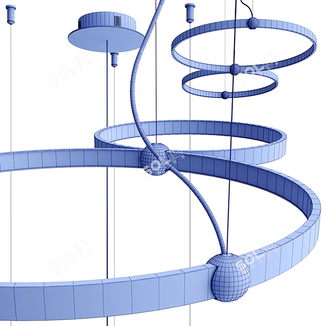 Elegant Amadeo LED Ring Pendant 3D model image 4