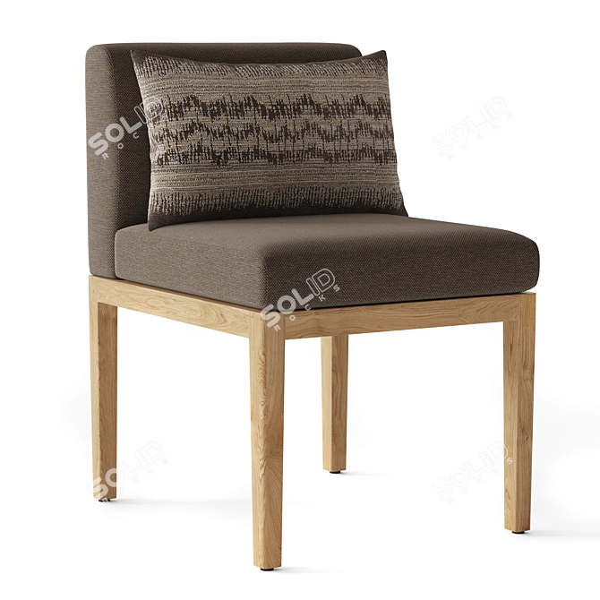 RH Santos Teak Dining Chair 3D model image 1