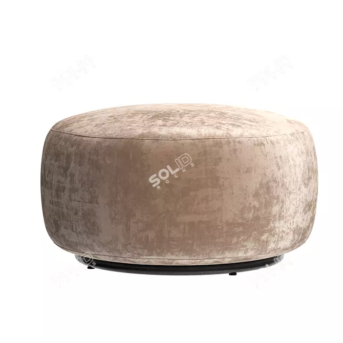 Chenille Fabric Pouf by Kartell 3D model image 2