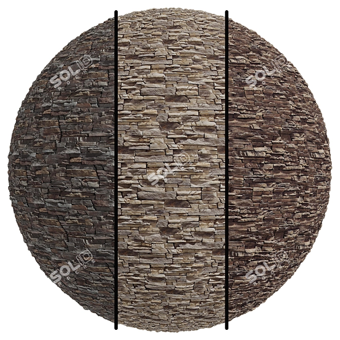 Stacked Stone Texture Set | 4K 3D model image 1