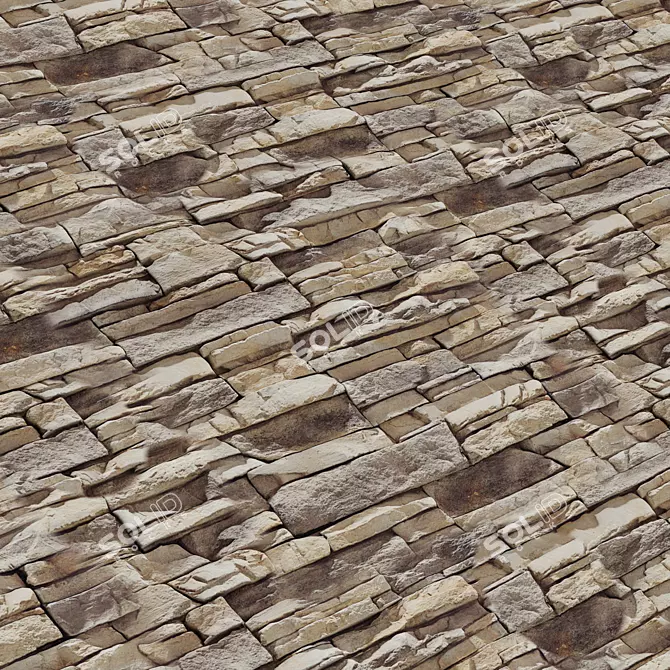 Stacked Stone Texture Set | 4K 3D model image 3