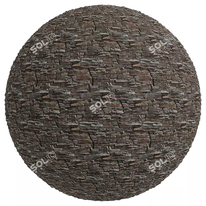 Stacked Stone Texture Set | 4K 3D model image 6