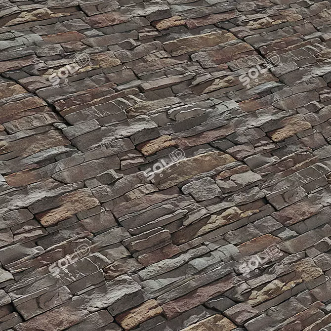 Stacked Stone Texture Set | 4K 3D model image 7