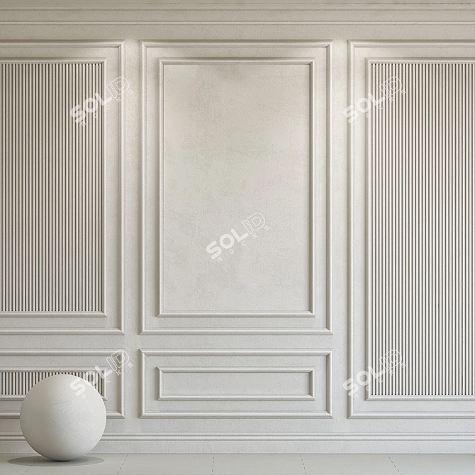 Decorative Plaster with Molding 283 3D model image 1